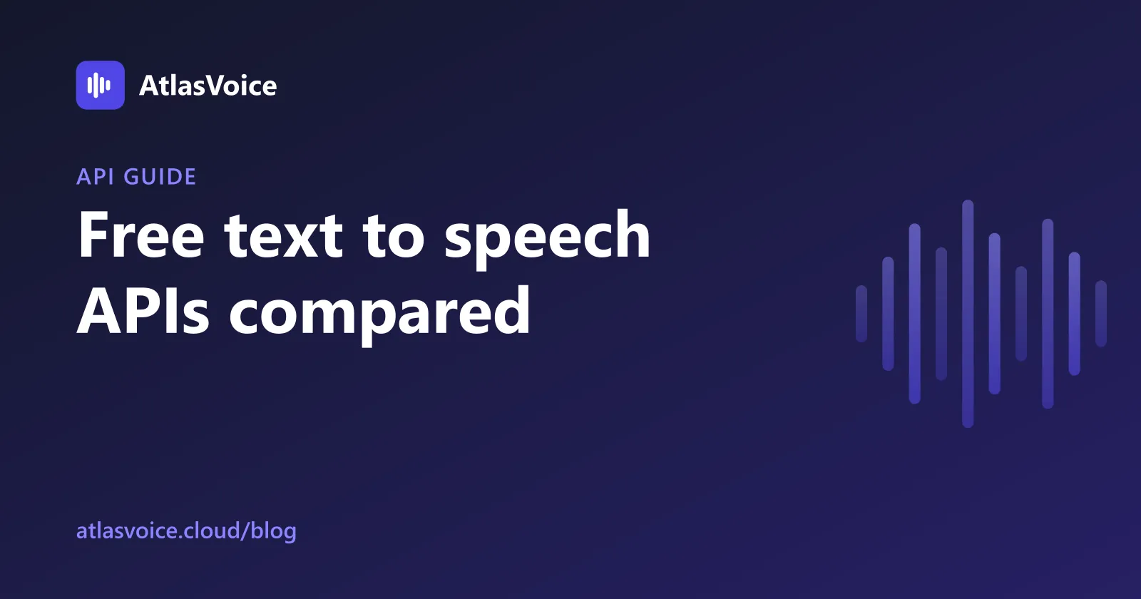 Free Text to Speech API: Real Limits Compared (2026) — AtlasVoice blog